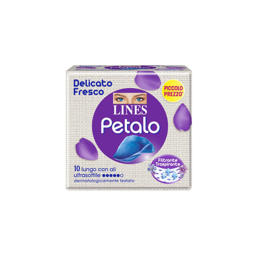 LINES PETALO, assorbenti lunghi con ali ultrasottili