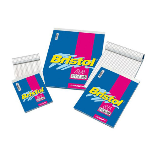 BRISTOL, blocco di fogli a quadretti A6