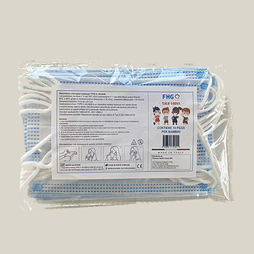 FHG, mascherine chirurgiche small monouso 10 pz