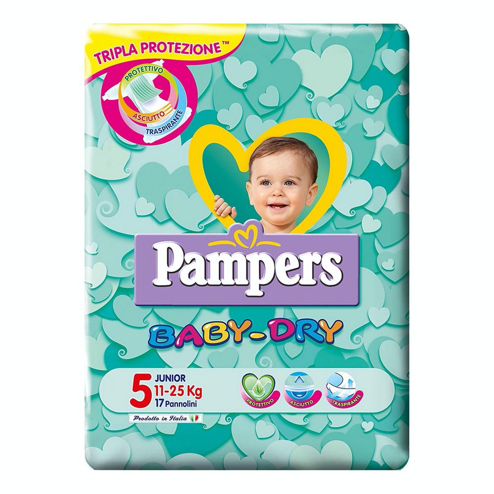 PAMPERS baby dry, pannolini taglia 5