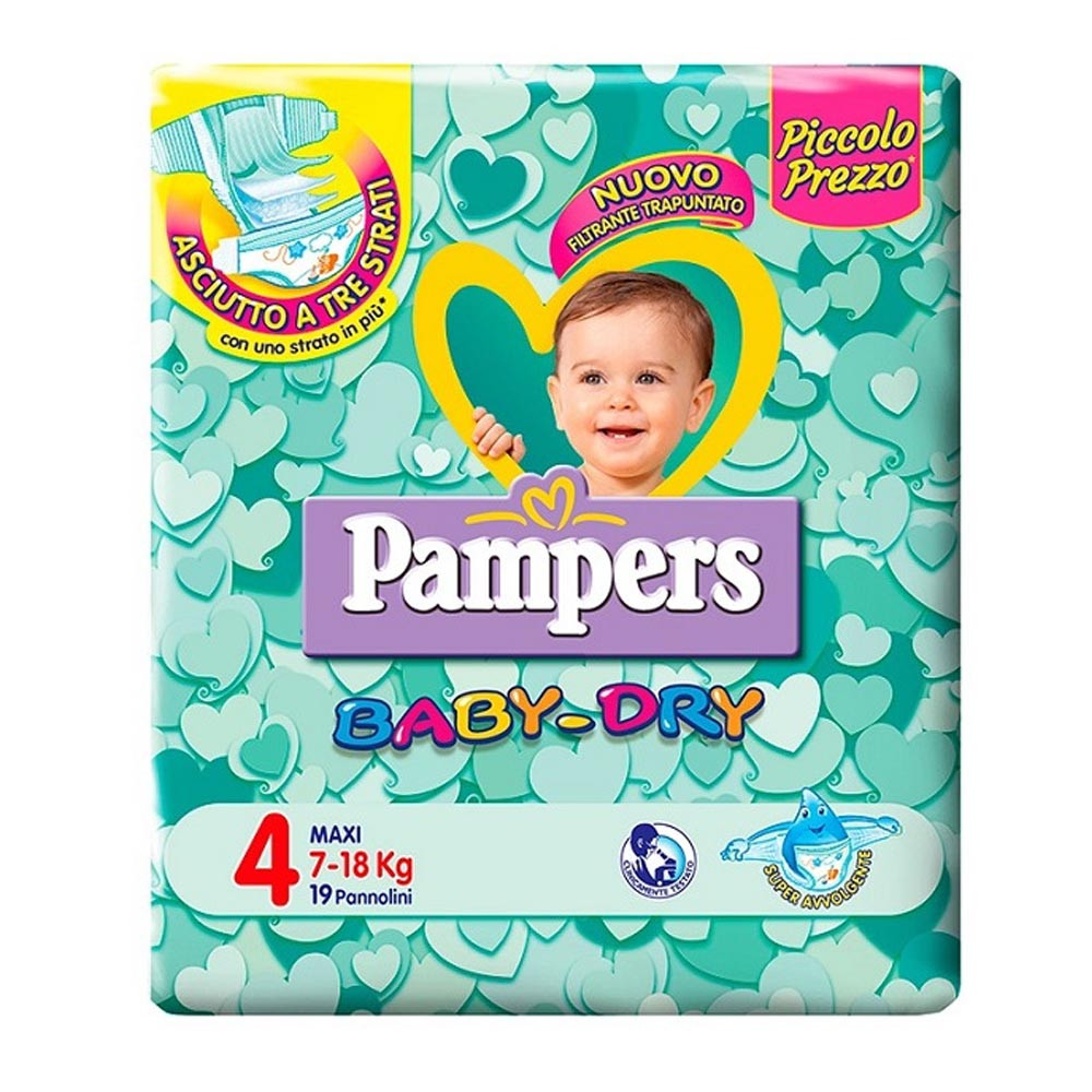PAMPERS baby dry, pannolini taglia 4
