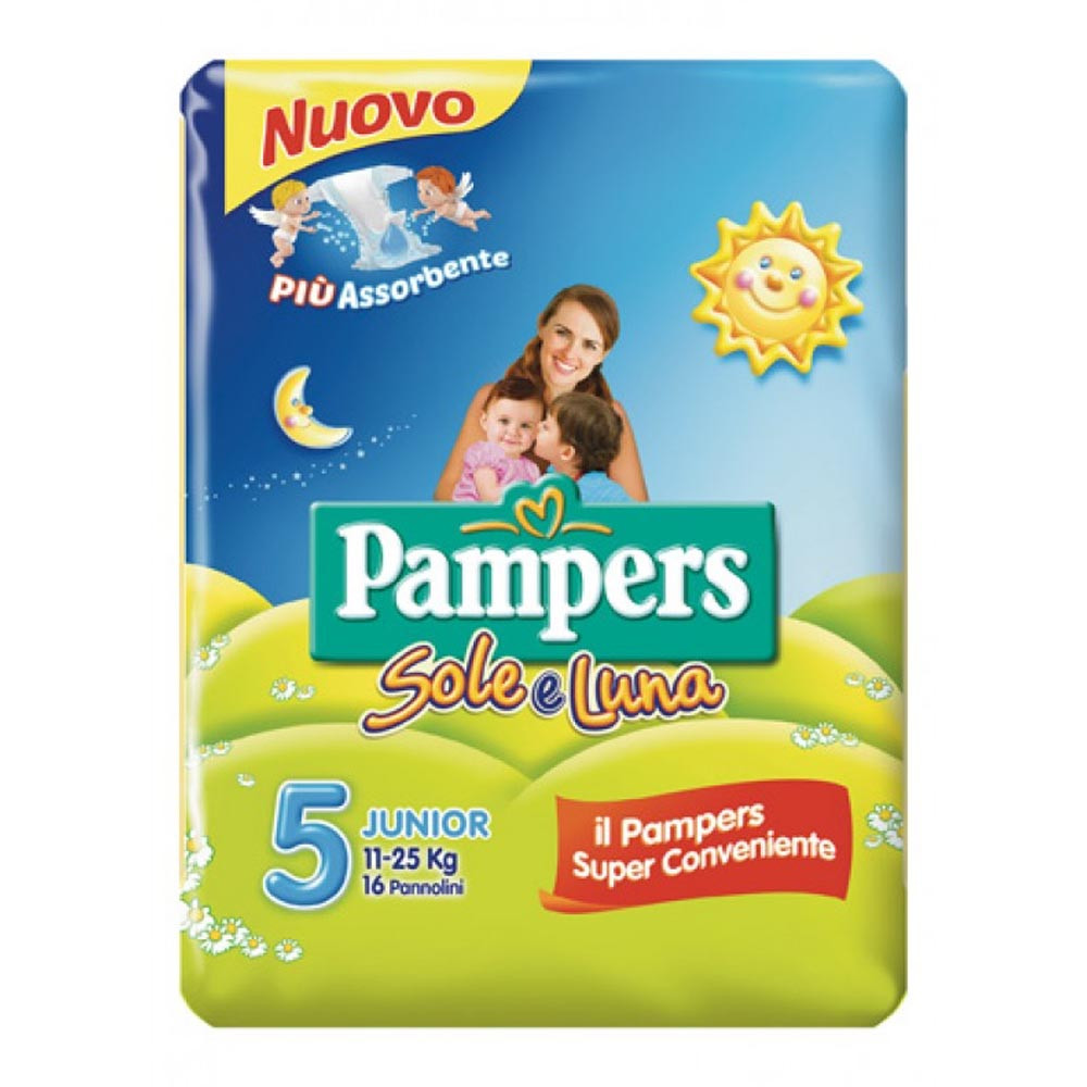 PAMPERS sole e luna, pannolini taglia 5