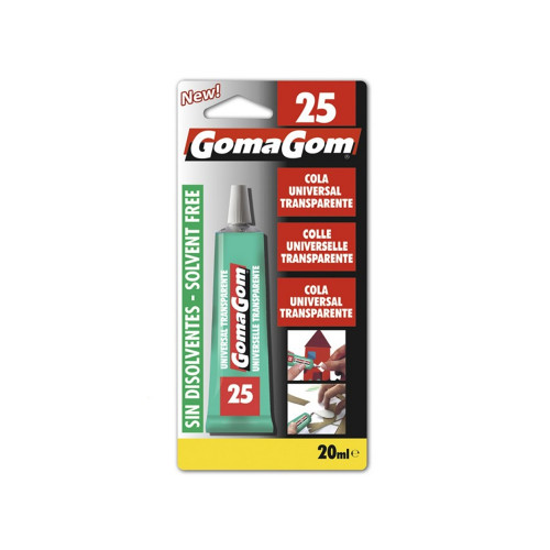 GOMAGOM, colla universale trasparente senza solventi 20 ml