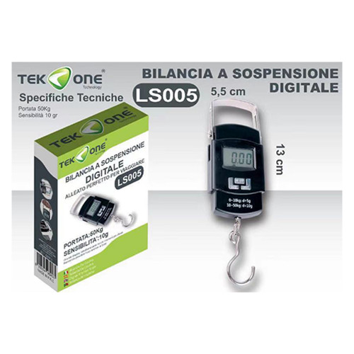 TEKONE, bilancia a sospensione digitale 13 cm