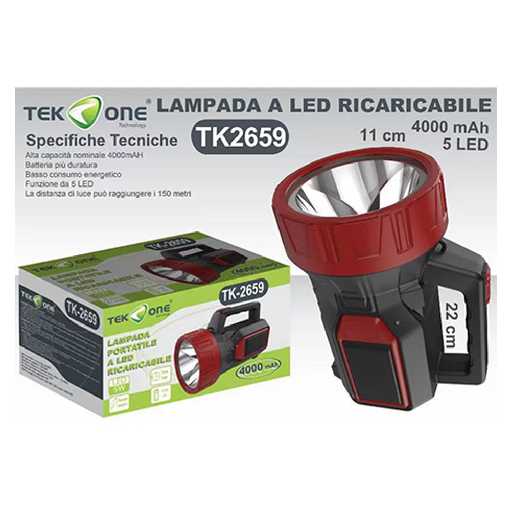 Lampada LED Portatile Ricaricabile IL640