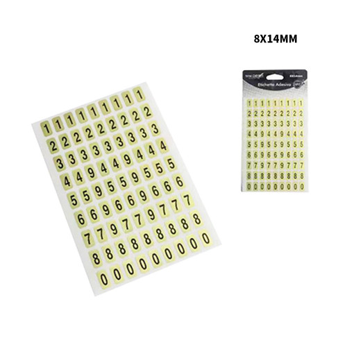 Etichette adesivi con numeri