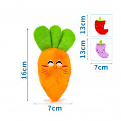 Peluche a forma di verdure colorate