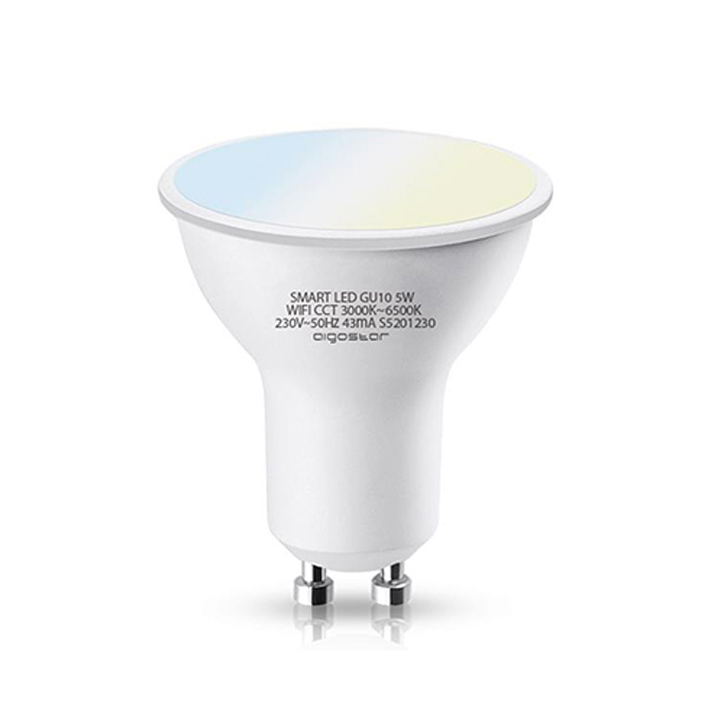AIGOSTAR, lampadina smart wifi GU10 LED 5W