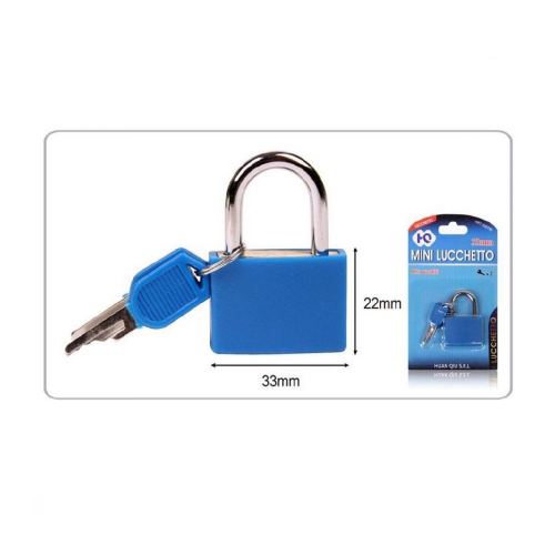 Mini lucchetto colorato 33 x 22 mm