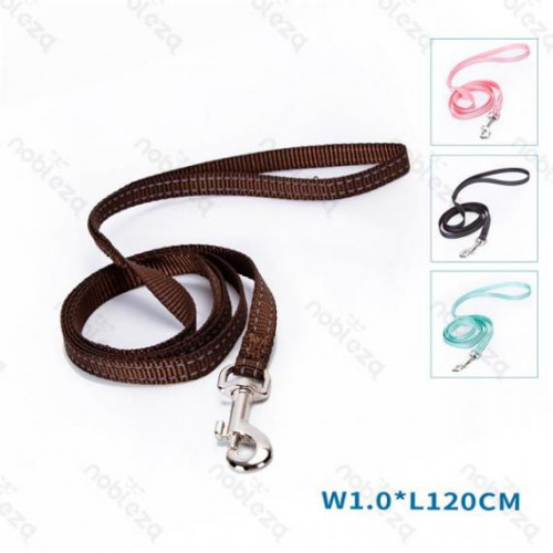 Guinzaglio in simil nylon con inserti riflettenti 120 cm