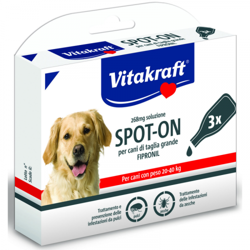 VITAKRAFT, fiale anti pulci per cani adulti 20-40 kg