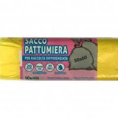 Sacco pattumiera antigoccia giallo 50x60 cm
