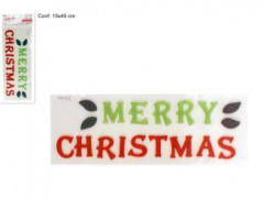 GOMMINI ADESIVI PER VETRI MERRY CHRISTMAS 15 X 45 CM